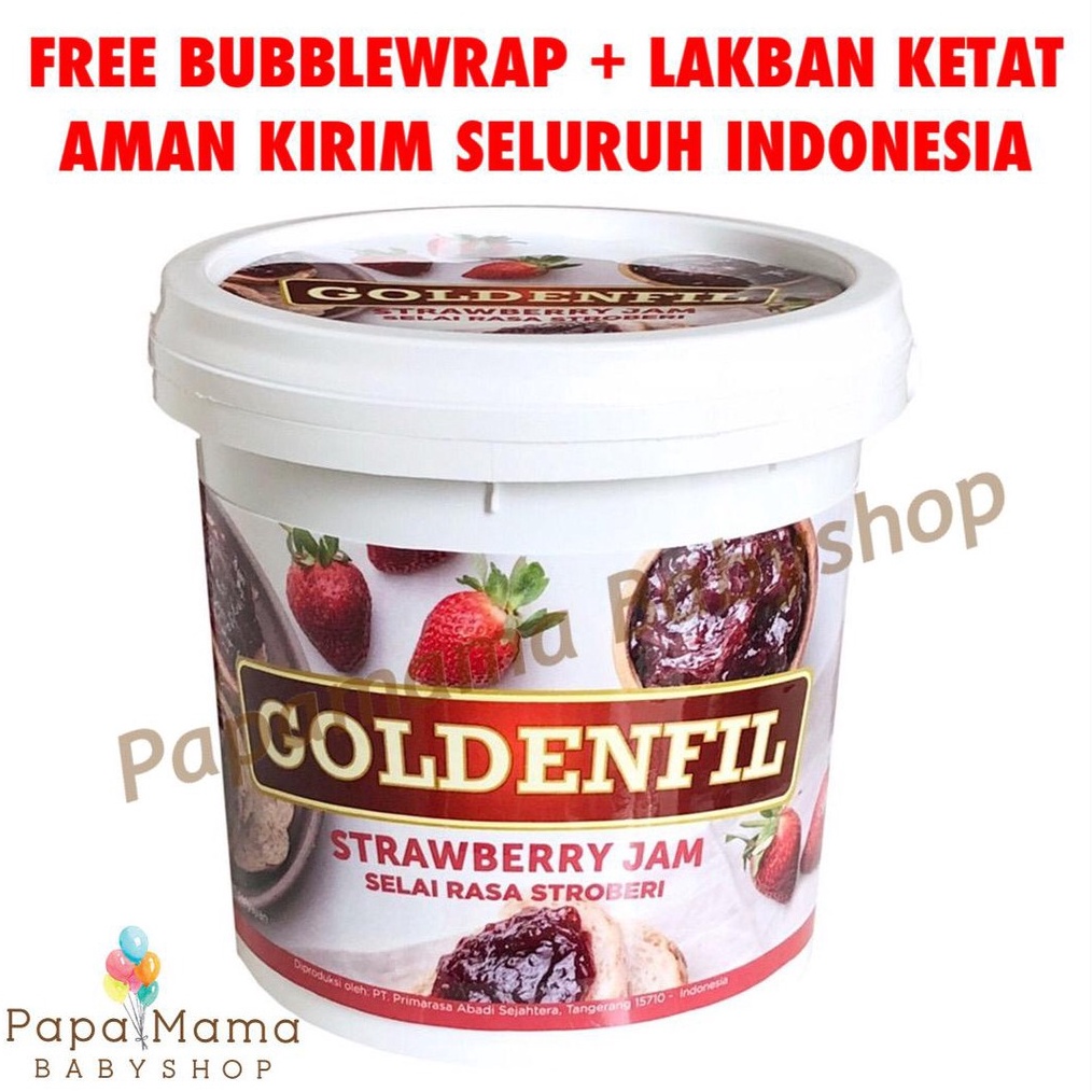 TERBARU Goldenfil Strawberry dan Goldenfil Blueberry Jam 1KG Fresh Real Fruit Segar Smoothies ALL RA