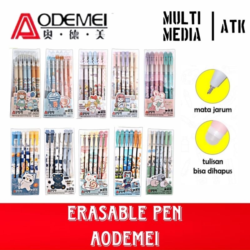 

MOTIF BARU PULPEN BISA DIHAPUS AODEMEI / ERASABLE PEN ODEMEI [ 12PCS ]
