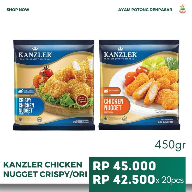 

Kanzler CHICKEN NUGGET CRISPY // STIKI CHEESE 450gr