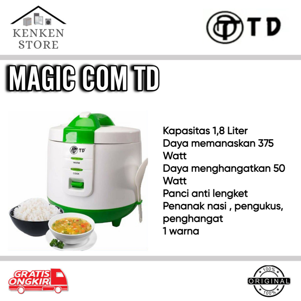 RICE COOKER TD 1.8LITER MAGIC COM TD 1.8LITER