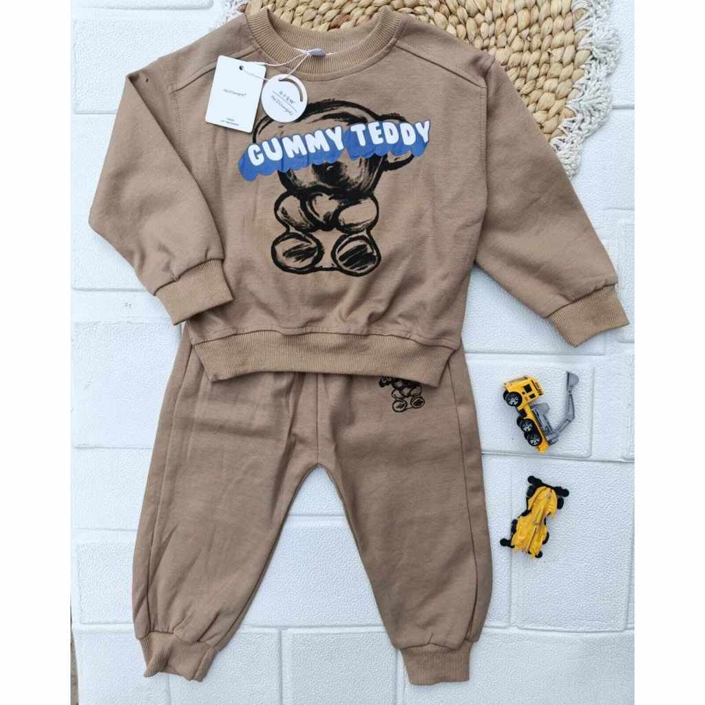 SETELAN SWEATER JOGGER IMPORT GUMMY TEDDY BEAR