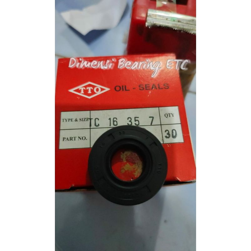 OIL SEAL TC Ukuran :  16X35X7 TTO