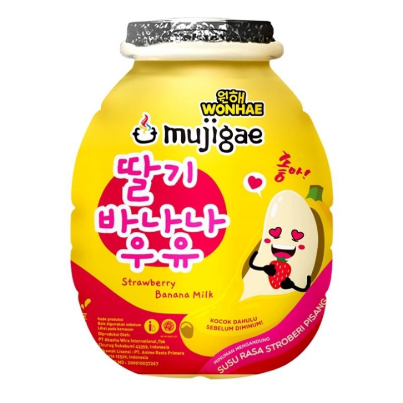 

Mujigae Strawberry Banana Milk Botol 250