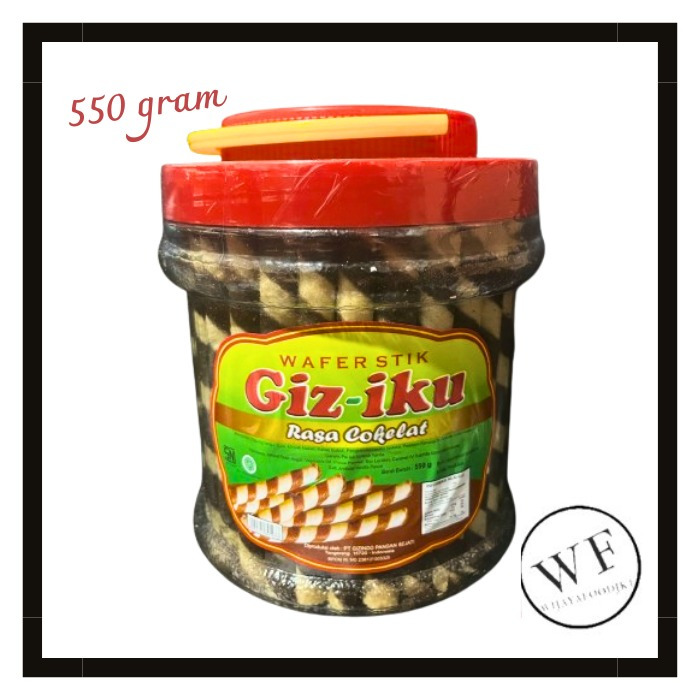

Giziku Biskuit Wafer roll cokelat / Giziku Wafer Stick Toples 550grm