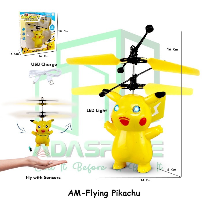 Flying Pikachu Terbang Sensor Tangan Mainan Anak Perempuan SISTAR