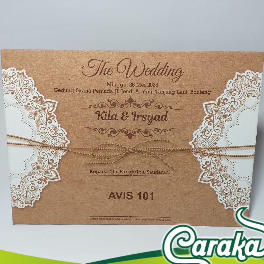Kartu Undangan Pernikahan atau Kertas Undangan atau Blangko Undangan Kosong Terbaru Avis 101 Harga M