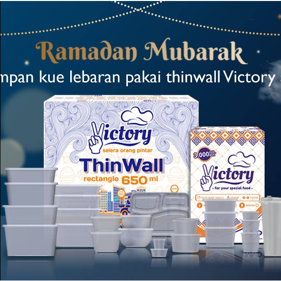 THINWALL VICTORY | BENTO | BENTO SEKAT 3 | BENTO SEKAT 4 | WADAH PLASTIK BERKUALITAS | KOTAK CATERIN