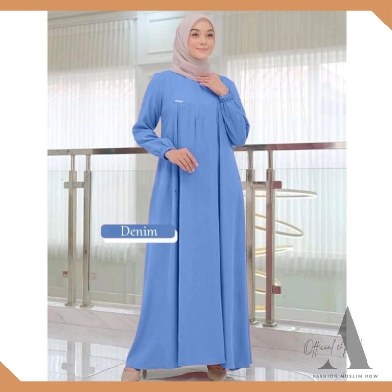 Gamis / Gamis Muslim Kekinian / Gamis Muslim Jumbo / Gamis Jumbo Bahan Crinkle Airflow Premium