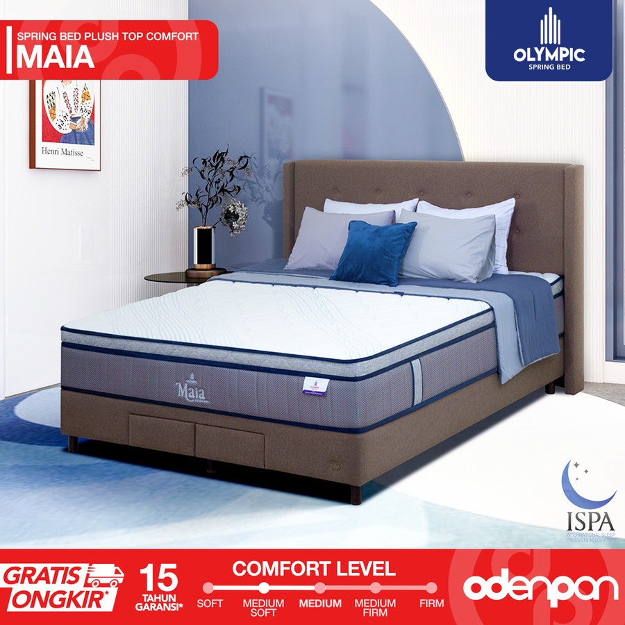 OLYMPIC Kasur Spring Bed Mattress Garansi Plush Top Comfort Foam MAIA