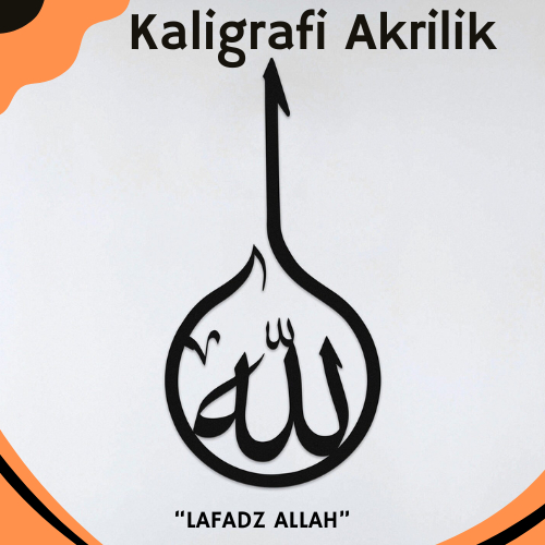 KALIGRAFI AKRILIK Hiasan dinding kaligrafi dari bahan akrilik mirror ( lafadz allah swt ) islami / u