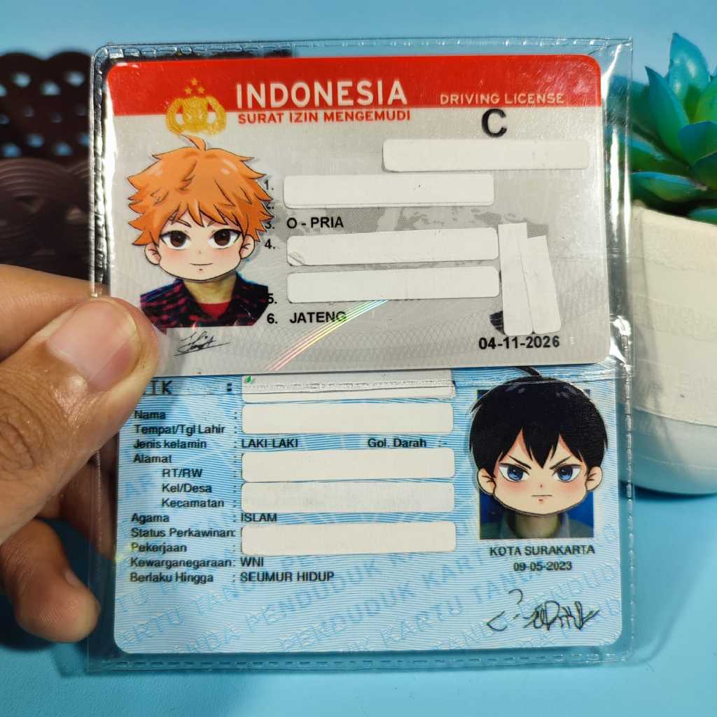

Cover KTP / SIM - Sampul Pelindung Anti Gores KTP / SIM Anime Haikyuu - Hinata - Kenma - Tsukishima