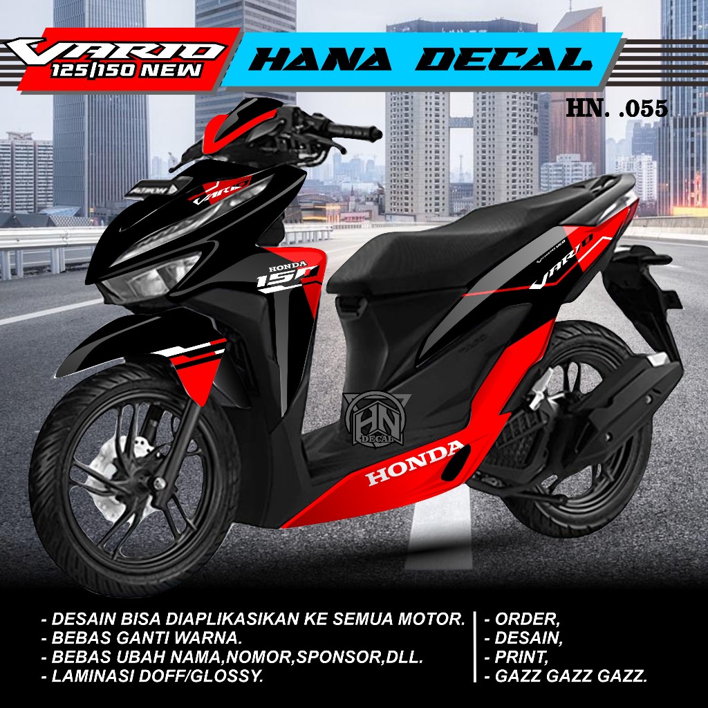 Cod Decal stiker vario 150 new full body,Decal stiker vario 125 gen 1 full body,stiker striping deca