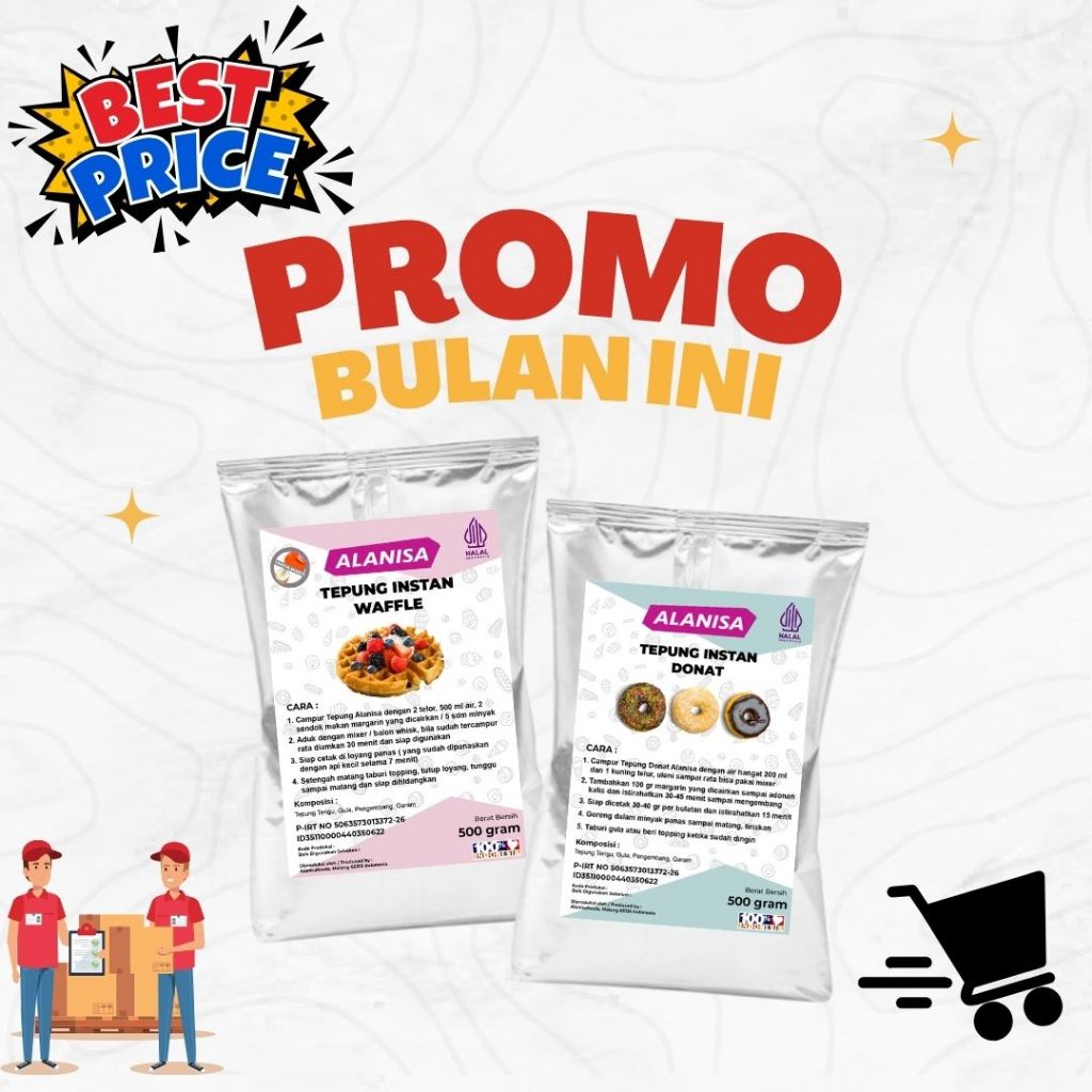 

PROMO 10 PC WAFFEL & DONAT 10PC KEMASAN 500GR + KARDUS