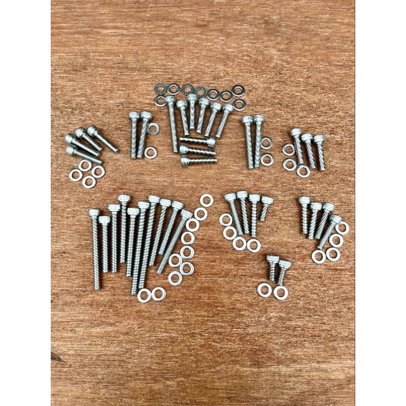 Baut L Mesin satria 2 tak lumba hiu LSCM fullset full mesin / baut L stenlis 2tak satria lumba hiu l