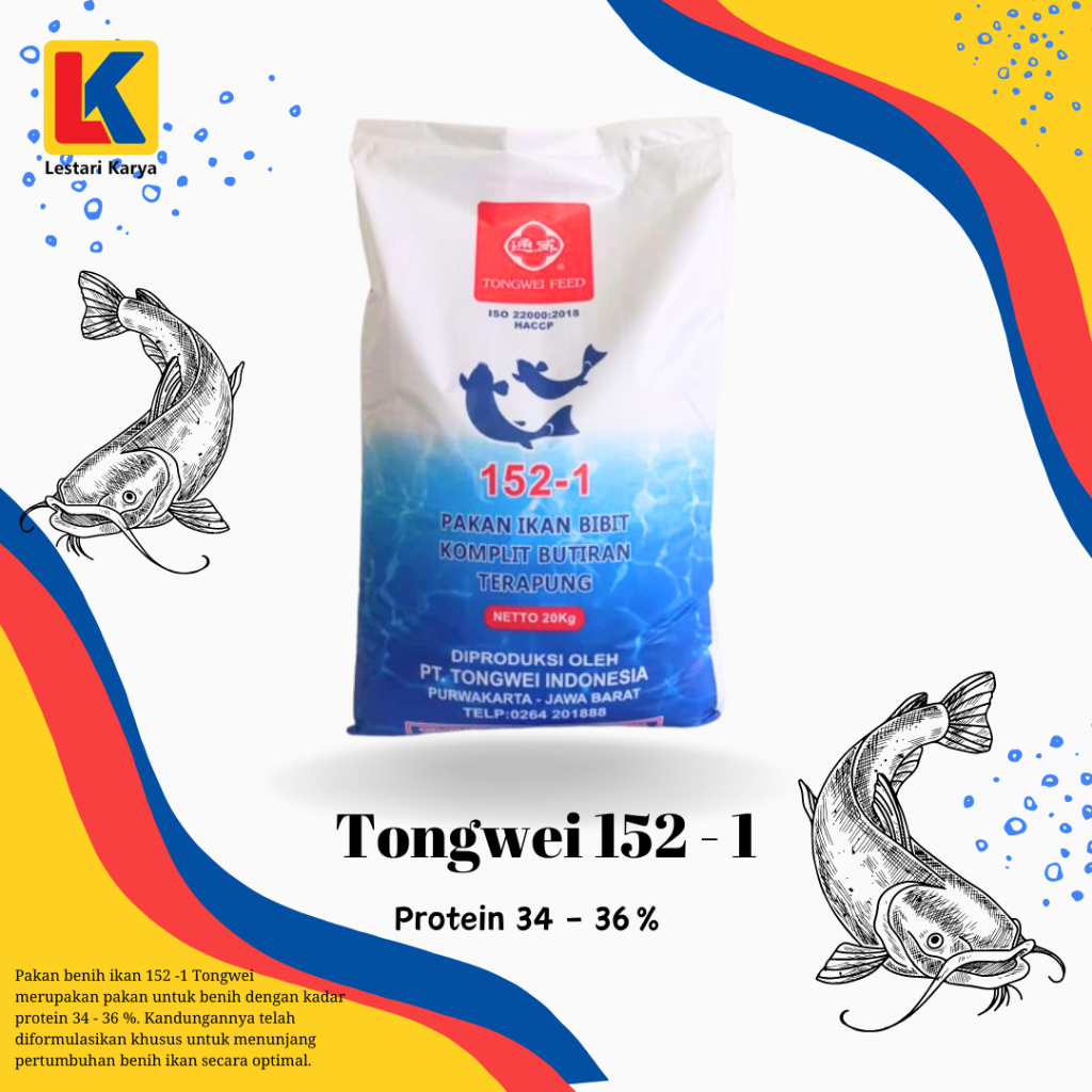[1 kg] Pakan Ikan Lele Tongwei 152-1 Ecer