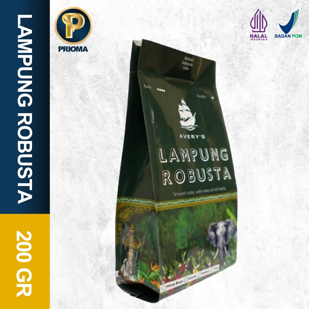 

Kopi Premium Avery's Lampung Robusta 200gr