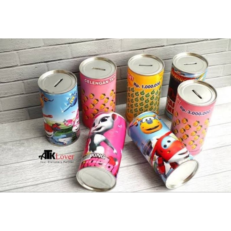 Celengan Kaleng Target / Celengan Target Karakter
