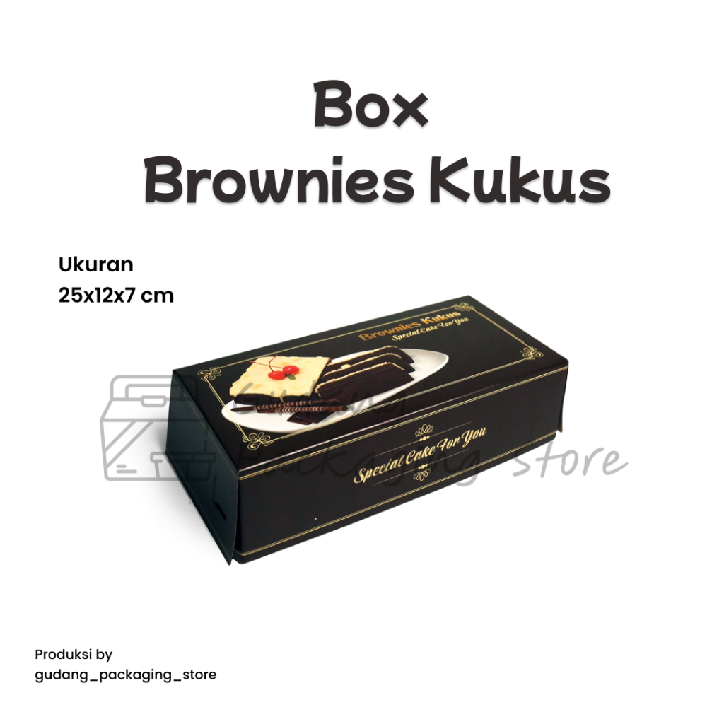 

100 pcs / 25x12 / Box Brownies Kukus/ Dus Brownies