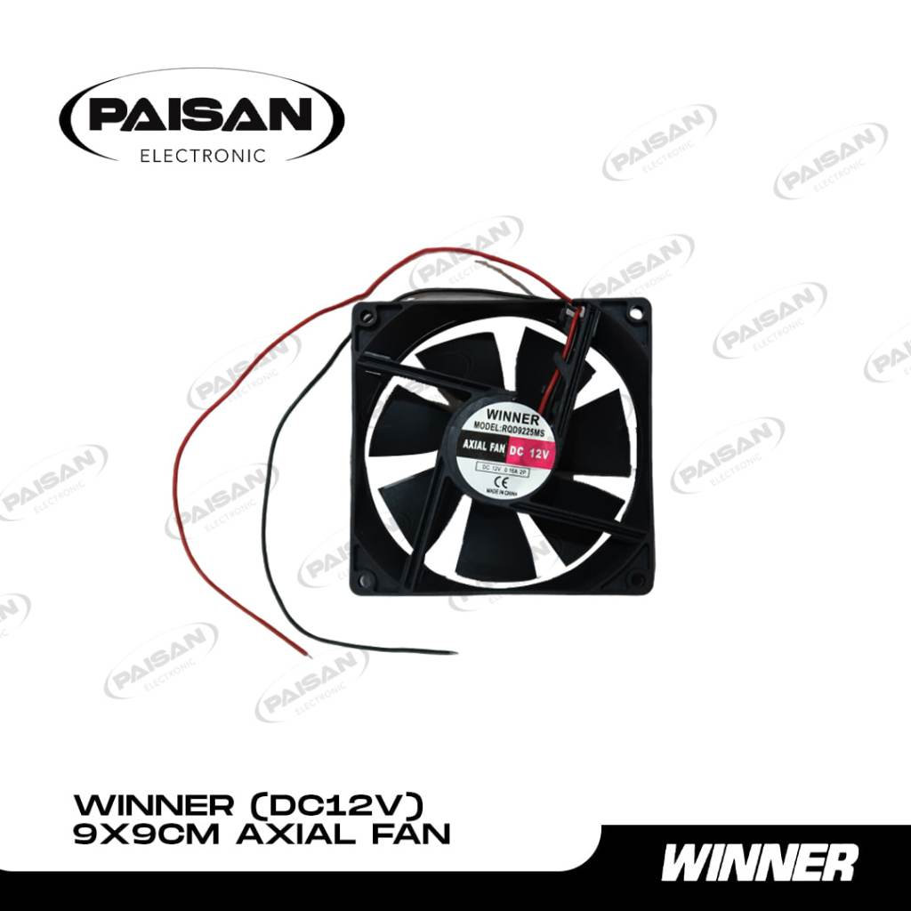 Winner (DC) 9x9cm Axial Fan 12v / Kipas Pendingin