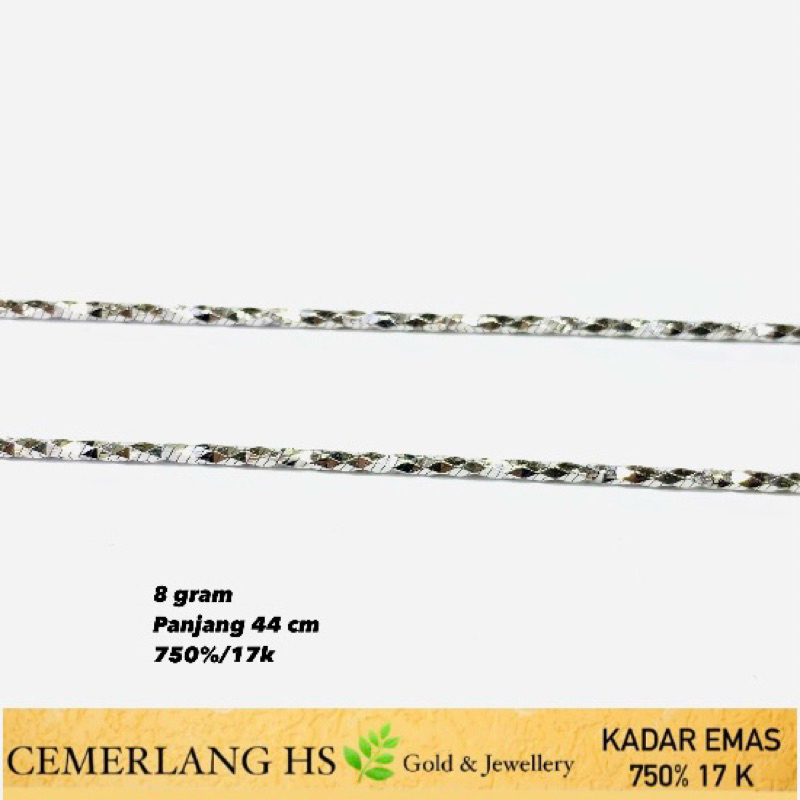 kalung emas 750%/17k