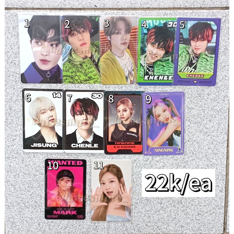 

WTS PHOTOCARD NCT NINGNING AESPA MARK RENJUN HAECHAN JAEMIN CHENLE JISUNG