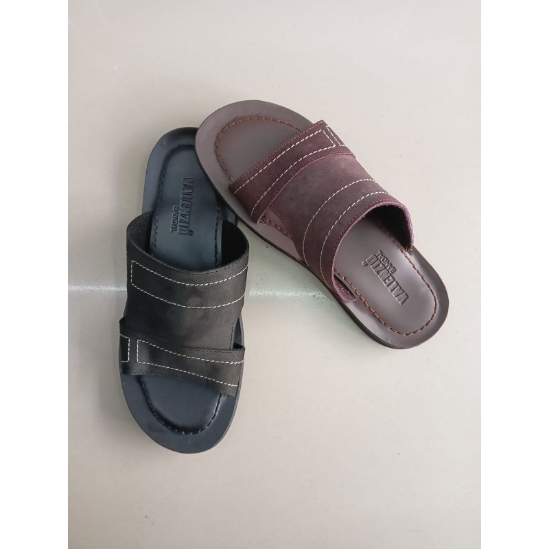 sendal Casual pria /sendal kulit asli original/sendal merek valenzio