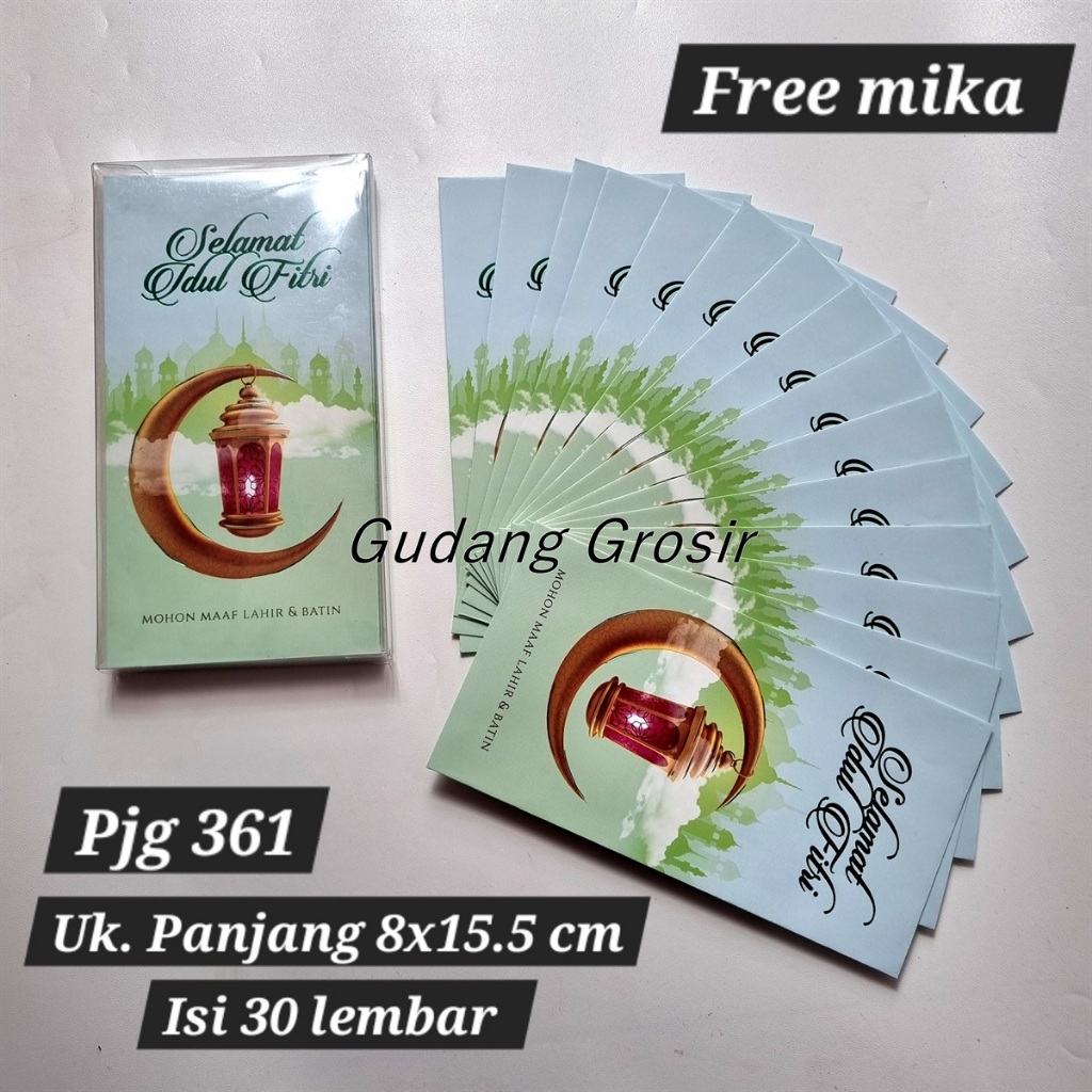 

ANGPAO AMPLOP LEBARAN IDUL FITRI JUMBO PANJANG KOTAK MIKA ISI 30 PREMIUM MURAH READY STOCK