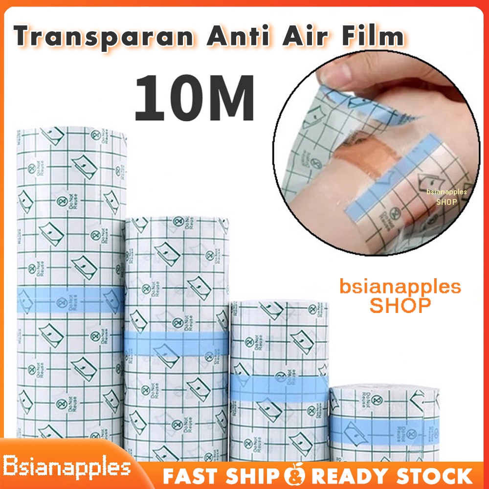 10M Perban Medis Film / Plester Tahan Air Transparen Film / Perbaikan Luka Tato Bantalan Kasa Penyer