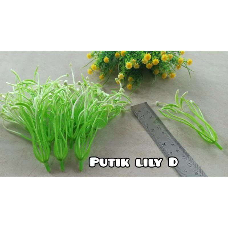 putik bunga plastik putik bunga imitasi putik bunga stoking putik bunga lili D putik bunga besar isi