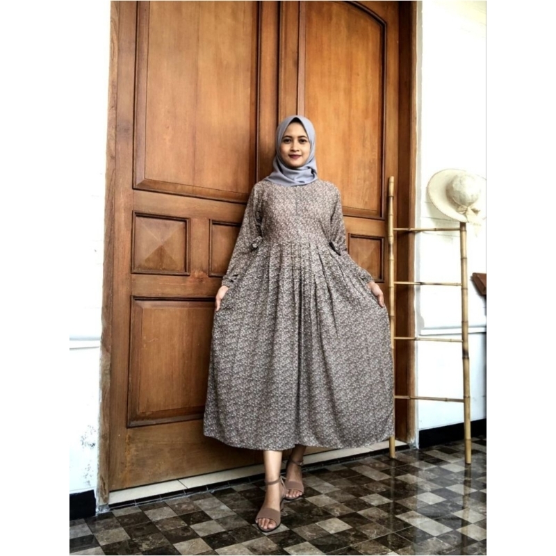 Latulipe midi dress/midi dress rayon/gamis muslimah
