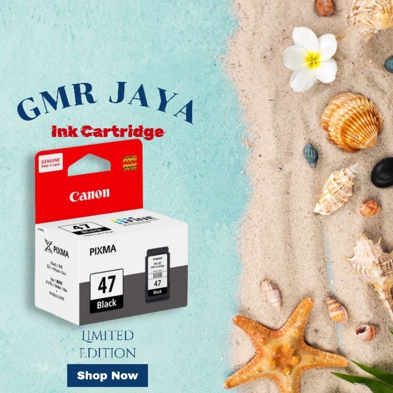 Tinta Canon PG-47 Black Original / Tinta Printer Canon E400 E410 E417 E470 E477 E480