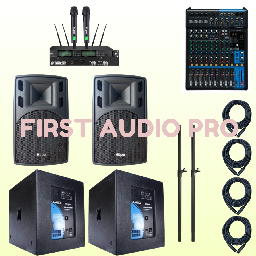 Paket 10 soundsystem outdoor Huper 15HA400 + SRP118SE + YAMAHA MG12XU ORIGINAL HUPER