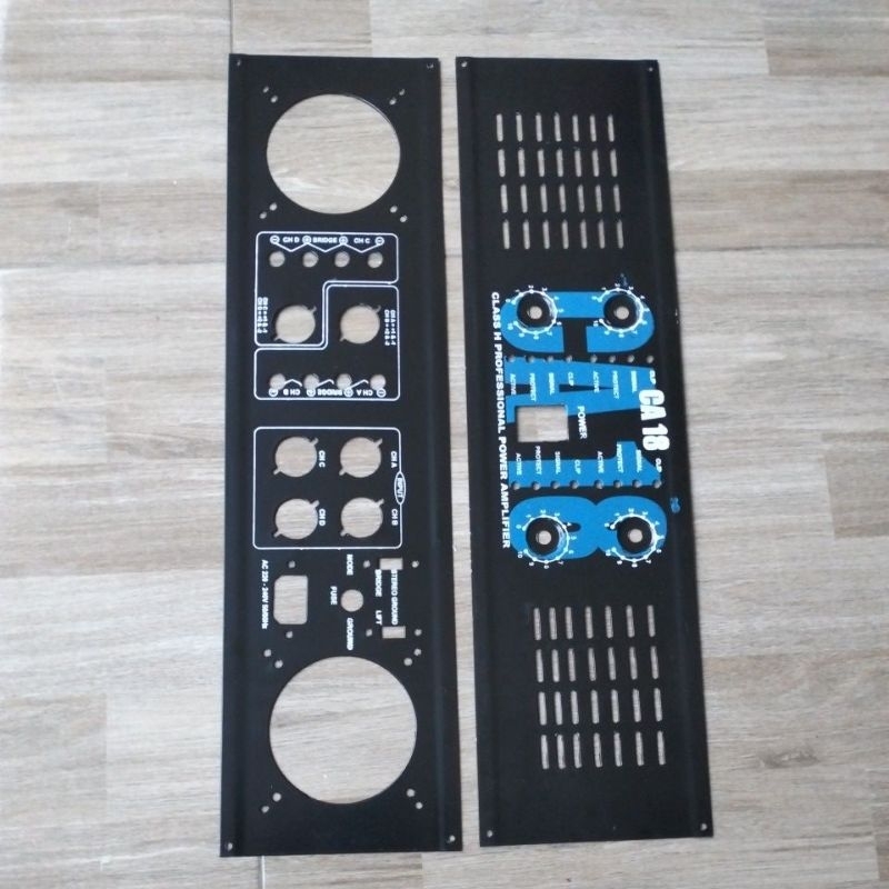 panel ca 18 depan belakang untuk power amplifier