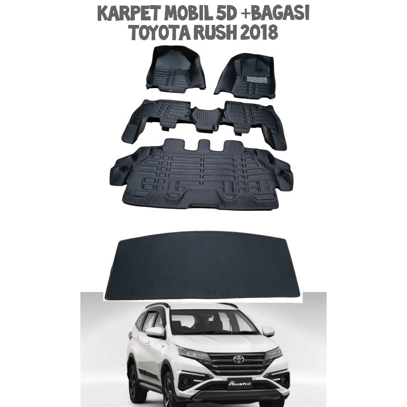 Karpet mobil 5D Toyota Rush all new carbon