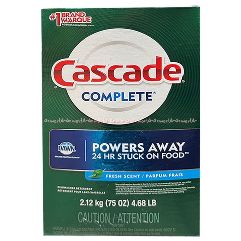 Cascade Complete 2.12kg Power Away 24h Stuck On Food Sabun Cuci Piring Detergent Bubuk Caskade