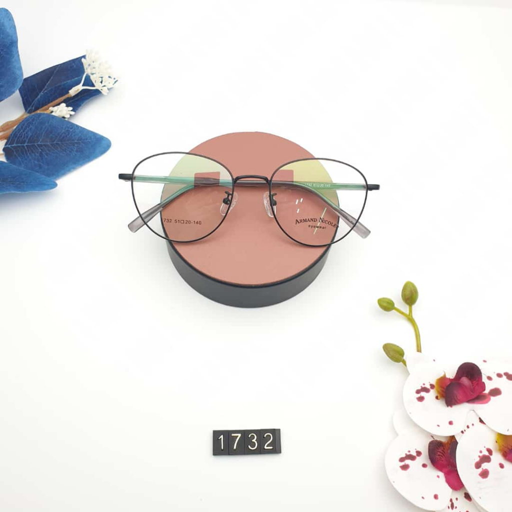 FRAME 1732/KACAMATA FASHION WANITA/PRIA BENING NORMAL/KACAMATA BESI TITANIUM/FRAME KACAMATA/