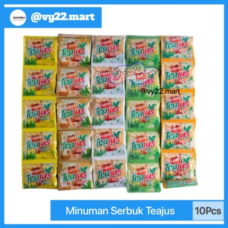 

Teajus Minuman Serbuk Teh Asli Tea Jus 1 Renteng isi 10Pcs