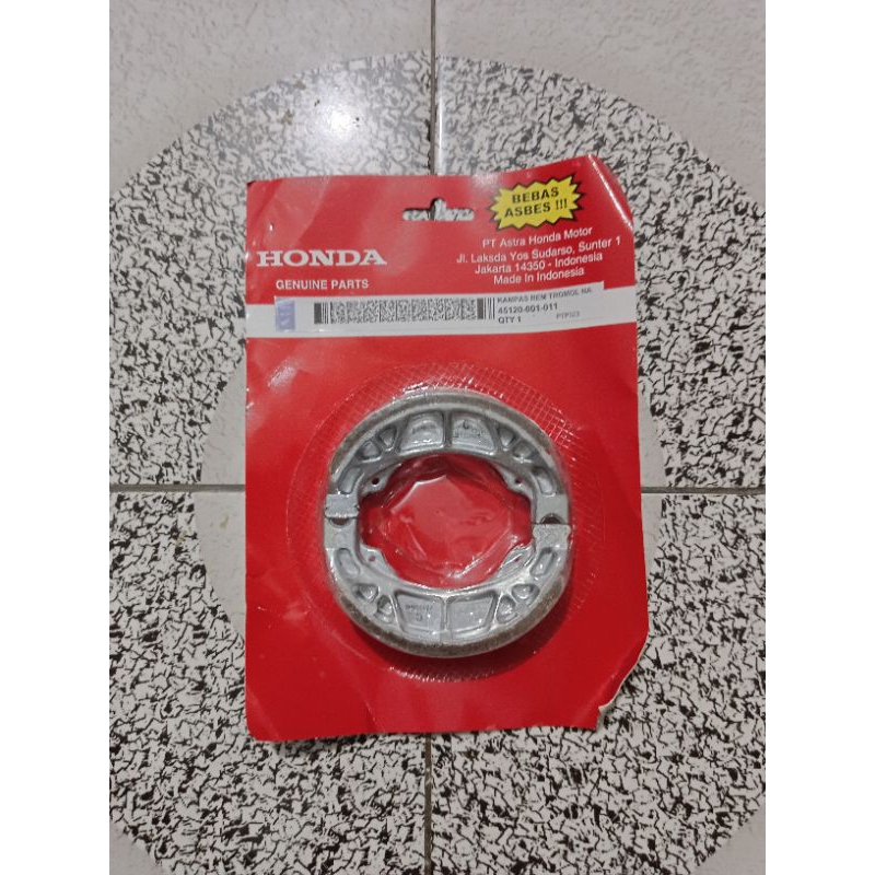 kampas rem belakang honda new supra fit x GL 100 win