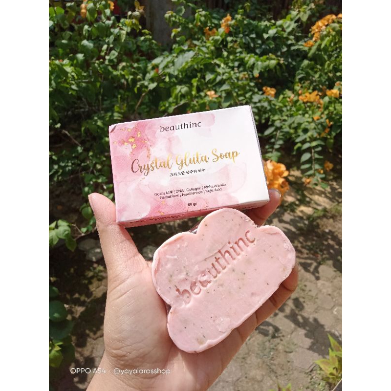 Sabun Viral Di tiktok Crystal Gluta Soap by Beauthinc Sabun Pemutih Badan BPOM