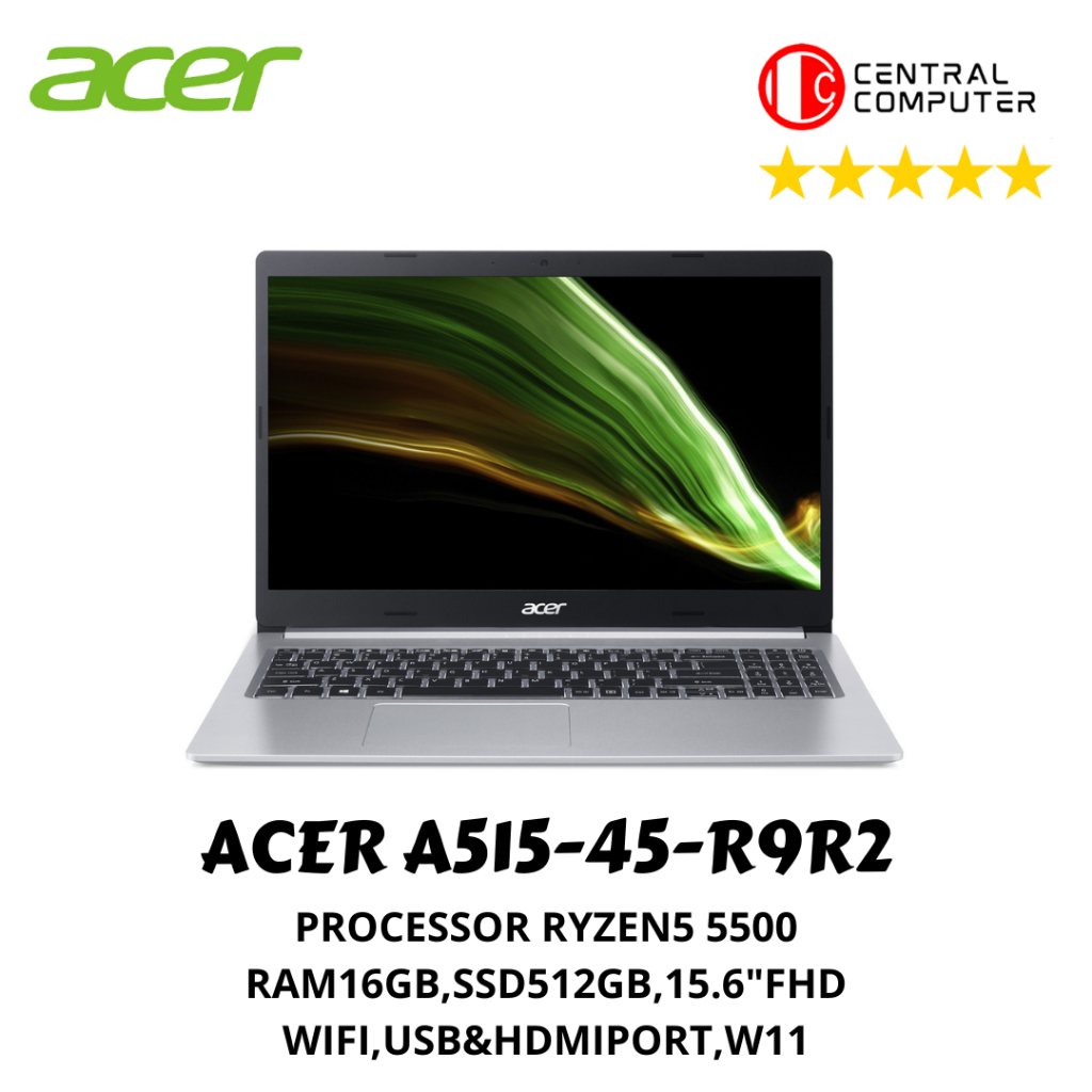 Laptop Acer Aspire 5 A515-45 AMD Ryzen 5-5500U RAM 16GB SSD 512GB