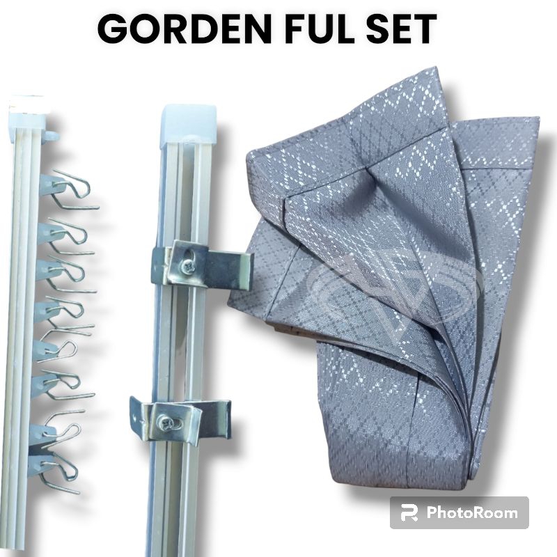 gorden 1set lengkap / gorden sido 1 paket sama besinya / gorden pintu dan jendela minimalis