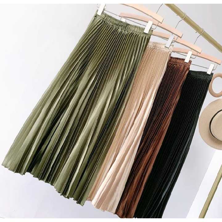 ROK PLISKET VELVET BLUDRU IMPORT/ ROK PLISKET VELVET IMPORT BANGKOK/ ROK PLISKET VELVET MAYUNG