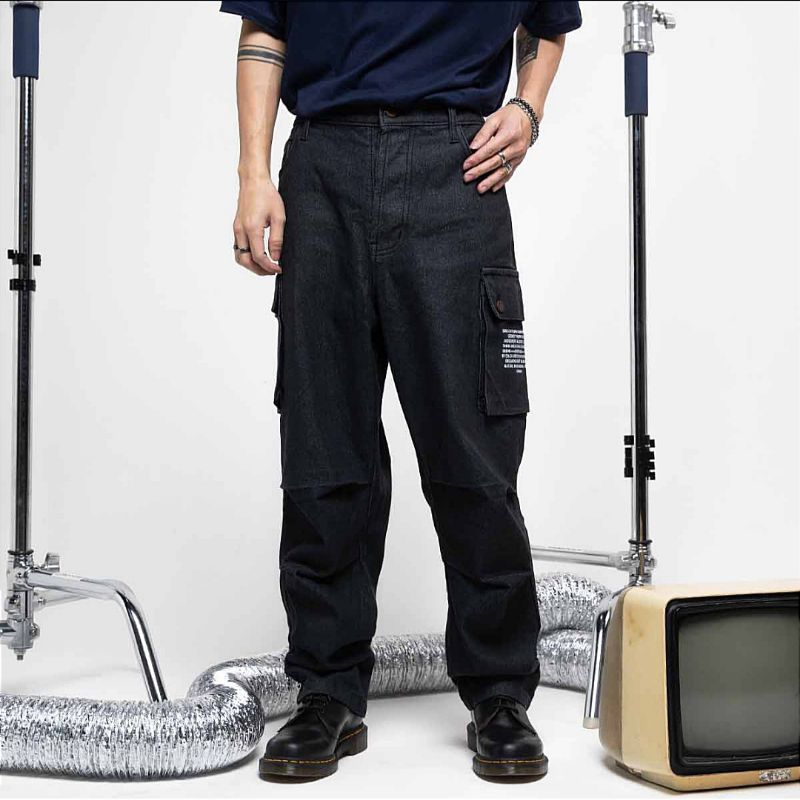 ssst super sentimental secret theory craftman pants denim washed black original