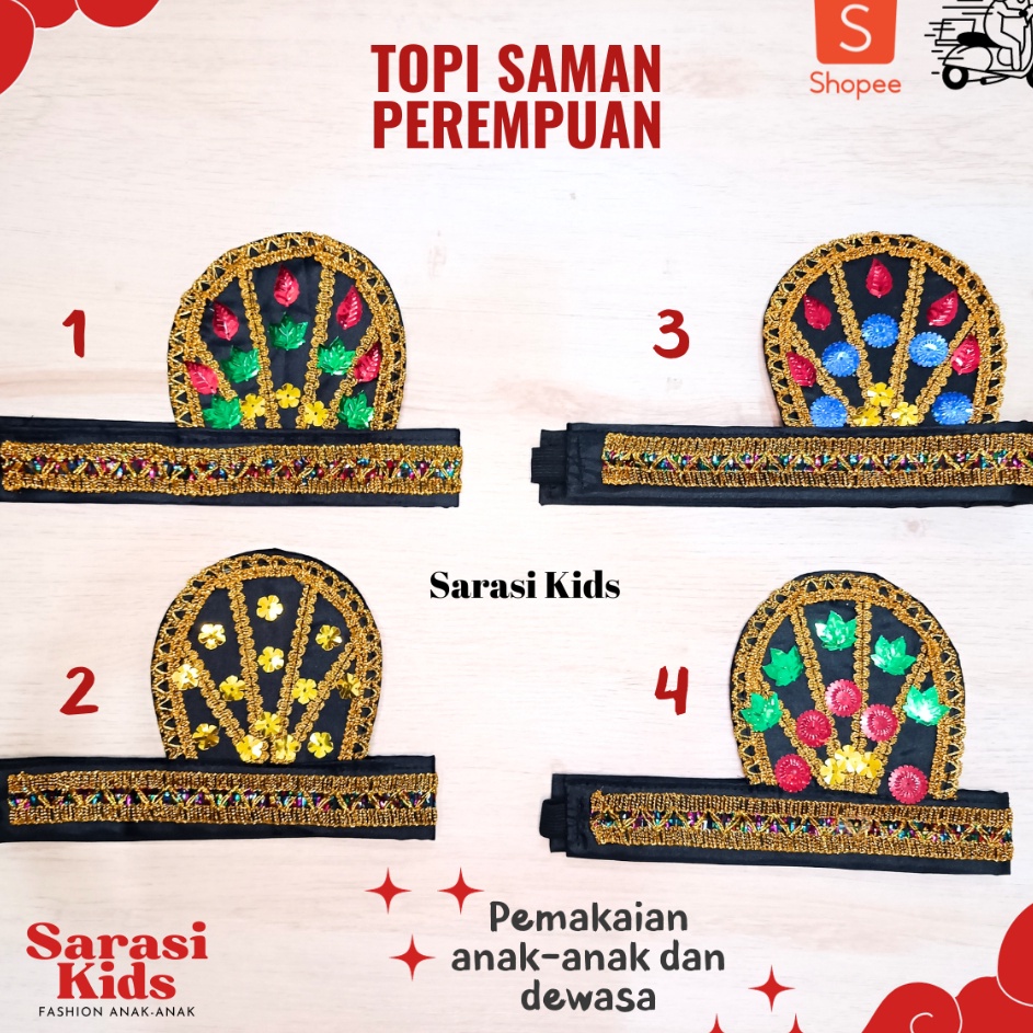 77 Topi tari saman wanita topi adat aceh topi saman asesoris tari aceh