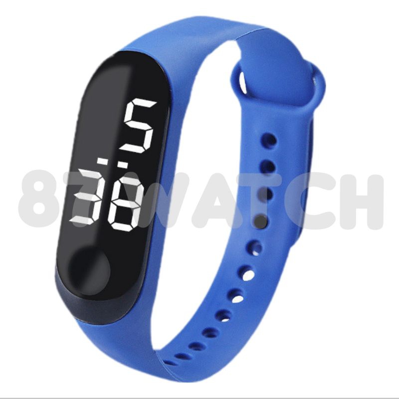 favorit jam tangan led digital sentuh anti air sport pria wanita tali rubber