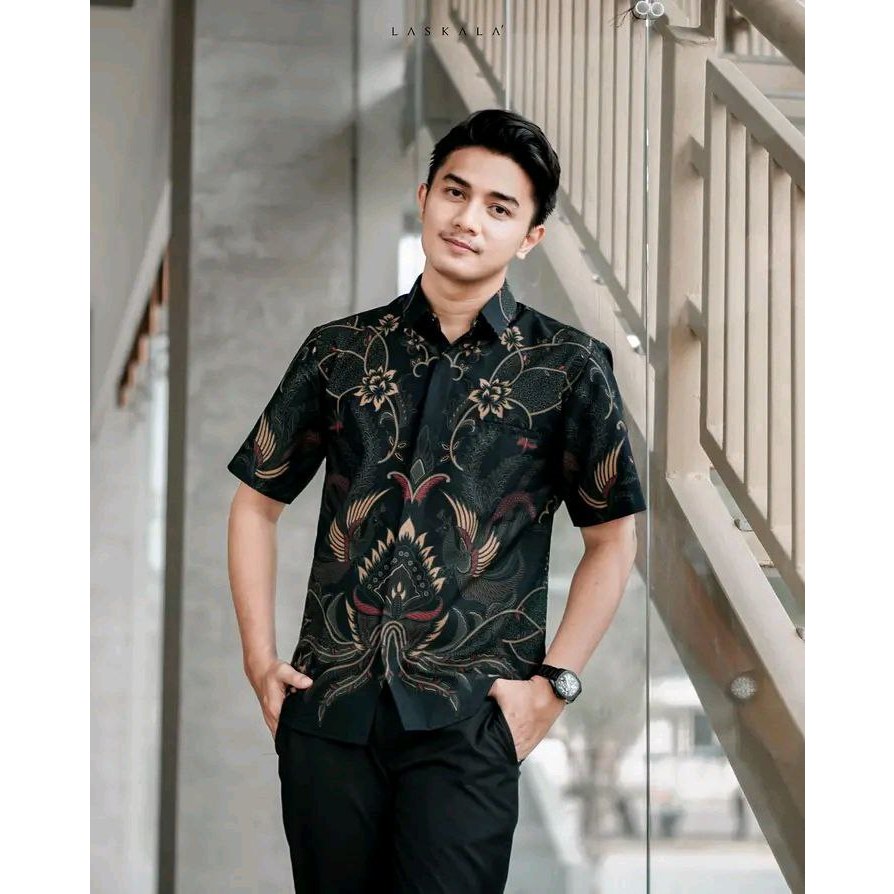 Kemeja Batik Pria Kemejs Pria Slimfit Lengan Pnjng Batil Formal Kuliah Bstik Kondangan Baju Cowok Ke