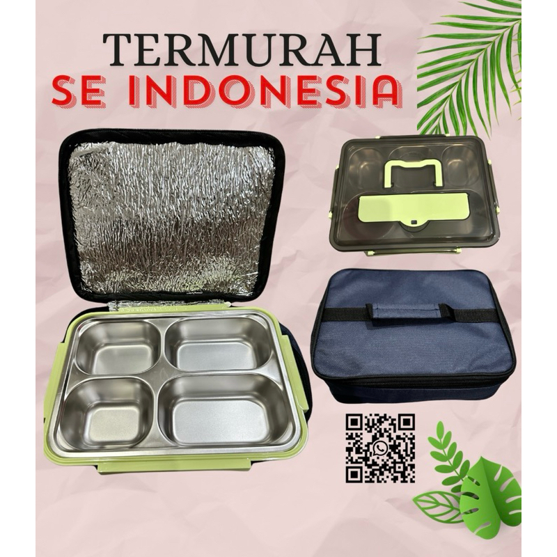 Kotak Makan Stainless 4 Sekat