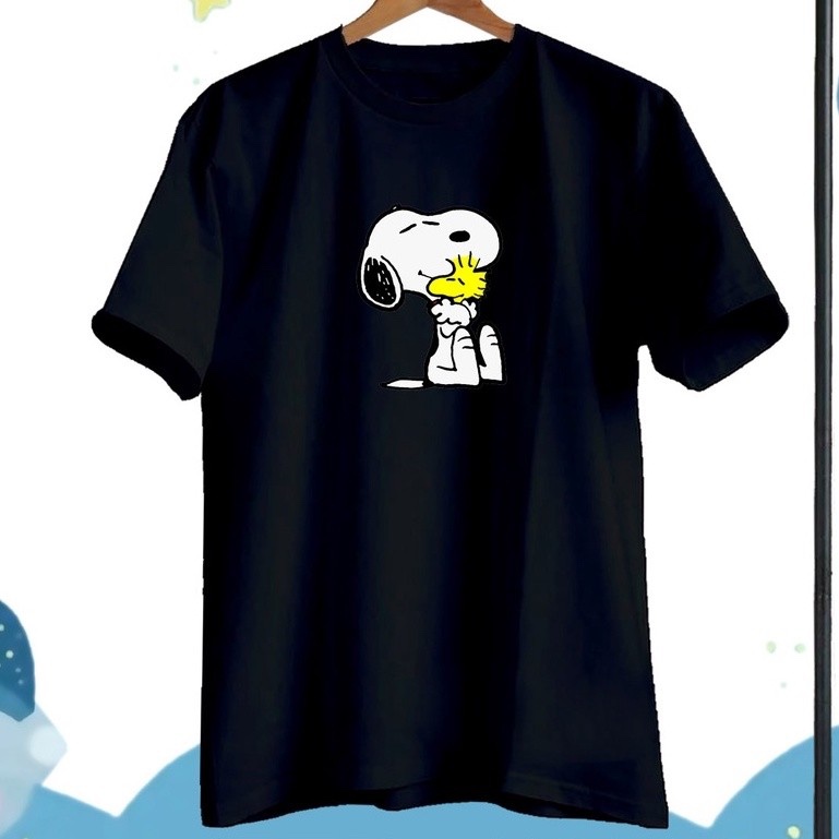 BAJU KAOS ATASAN ANAK CEWEK COWOK / BAJU ANAK UNISEX MOTIF SNOOPY DOG BAHAN KATUN ADEM - PD362