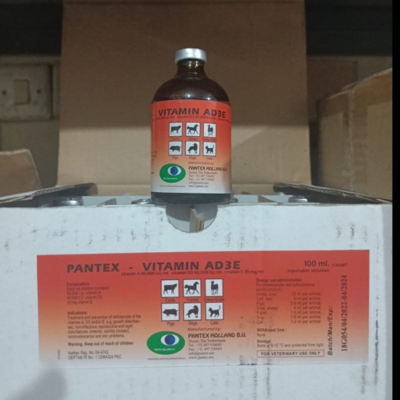 Ade pantex Holland 100ml# vitamin AD3E injeksi 100ml