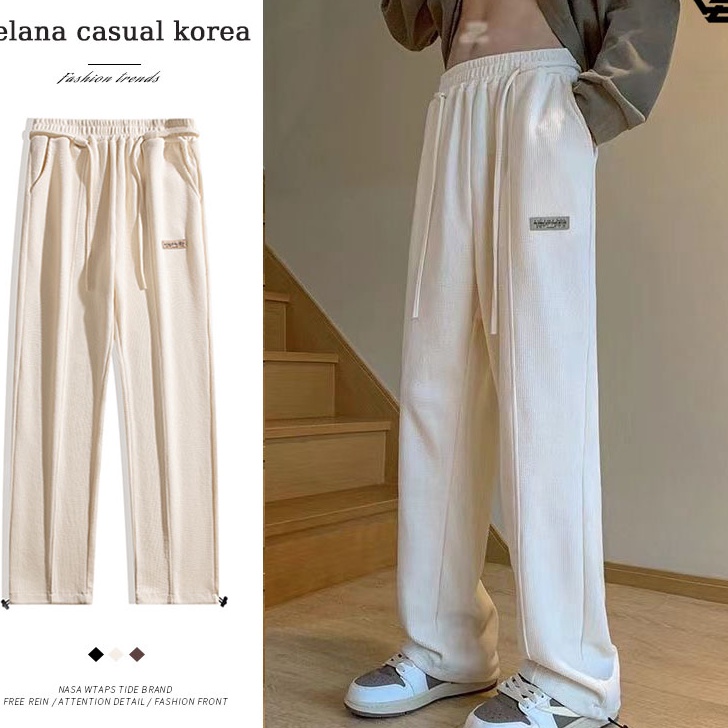 ORIGINAL putih celana panjang polos celana loose pants daily celana santai celana korean style celan